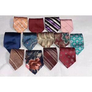 Mens Neck Tie Lot Of 13 Christian Dior, Michael Kors, Wembly, Towncraft,...